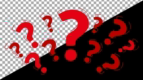 Question Mark Animation Red | Looping Confusion & Inquiry Overlay ...