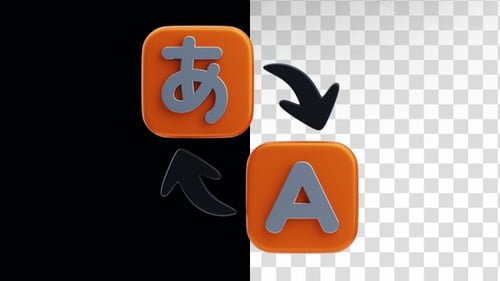 3D Animation of Language Translation on Alpha Channel