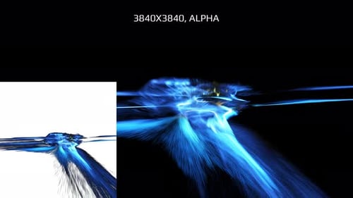 Smoke Particle Text Effect 1 - 3840x3840, Alpha