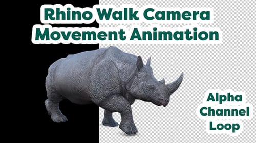 Realistic 3D Rhinoceros Walking Cycle Animation