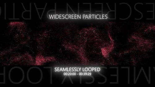 Abstract Widescreen Red Flowing Particles Background Loop