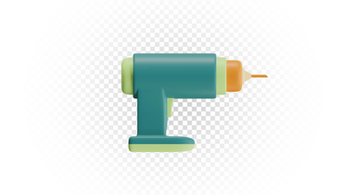 3D Minimalist Electric Hand Drill Tool Icon Isolated