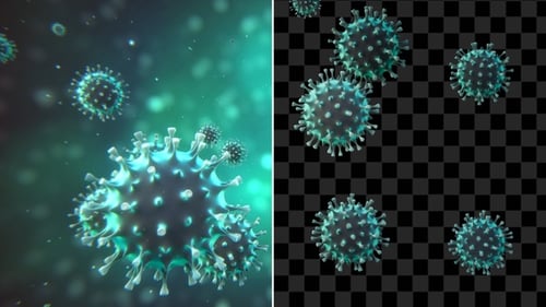 Influenza Virus With Alpha Channel