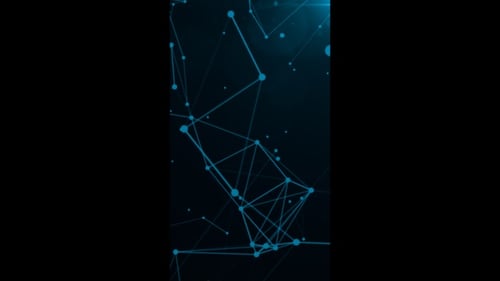 Abstract Technology Network Background with Dynamic Connected Points
