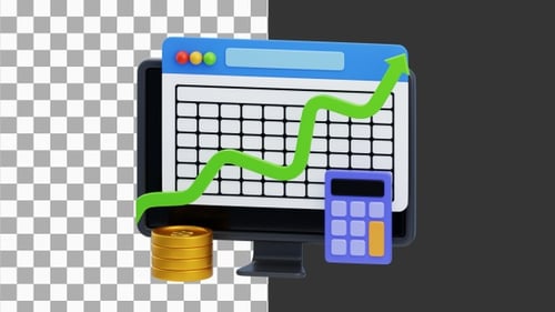 3D Animation of IT Business Strategy Overview | Alpha Channel