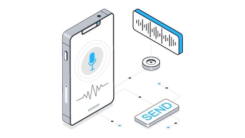Alphakanal für isometrische Animationen für mobile Sprachnachrichten
