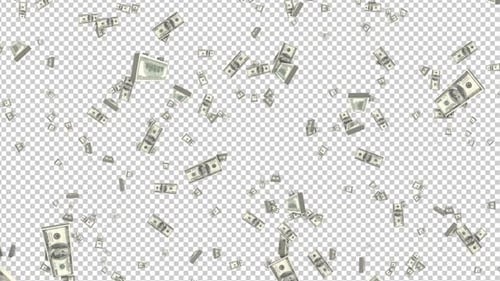 Endlose Einhundert-Dollar-Banknote auf dem Alpha-Kanal