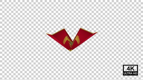Drapeau de l'avion en papier du Monténégro V3