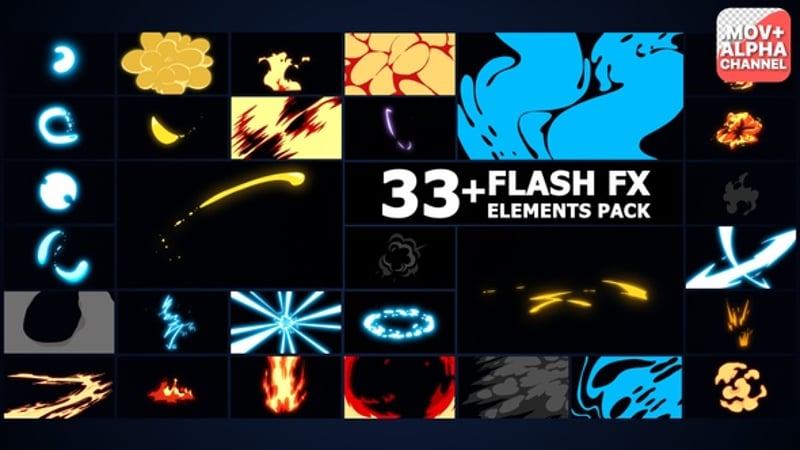 Animated Fire Transitions and Elements Pack, Transitions Motion ...