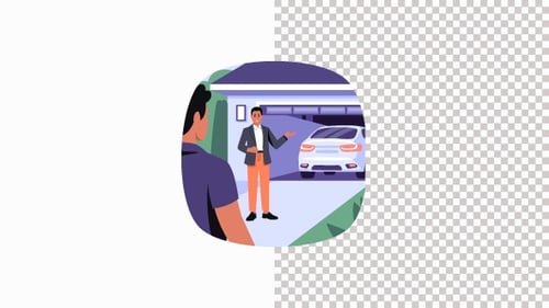 Driveway and Garage Animation Alpha Channel