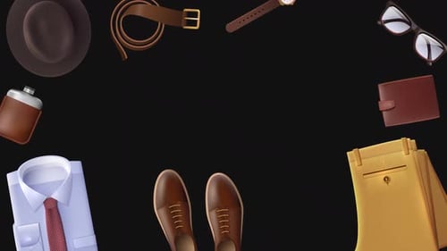 Office Elements Background 2D | Alpha Channel