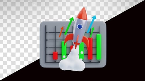 3D Animation of Startup Growth Analytic