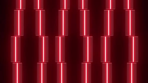 Pacote de blocos de néon animados em vermelho 4K