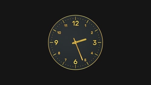 Animated Golden Clock