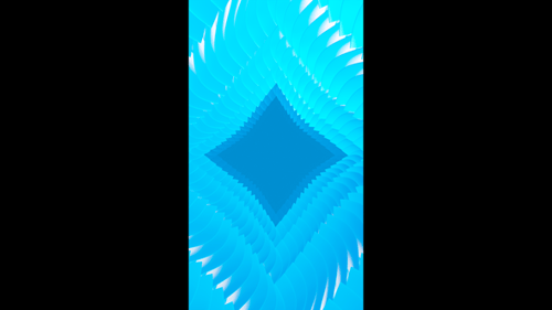 Vertical video abstract bright white and blue geometric tunnel loop animation
