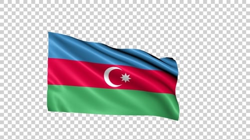 Realistic Waving Azerbaijan Flag with Seamless Loop