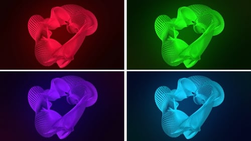 Glowing Abstract Fluid Line Art Background Loop