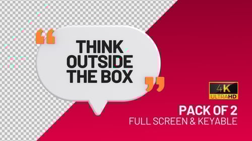 Think outside the box speech bubbles