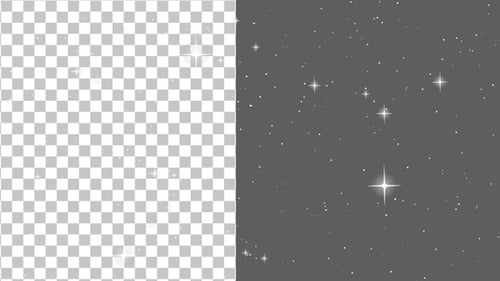 3D Glittering Stars | Alpha Channel