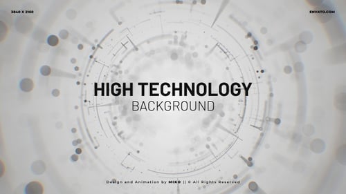 Modern Digital Tunnel Loop with Geometric Shapes and Particles