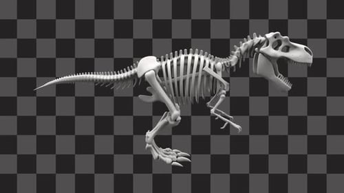 Boucle rotative en forme de squelette de tyrannosaure