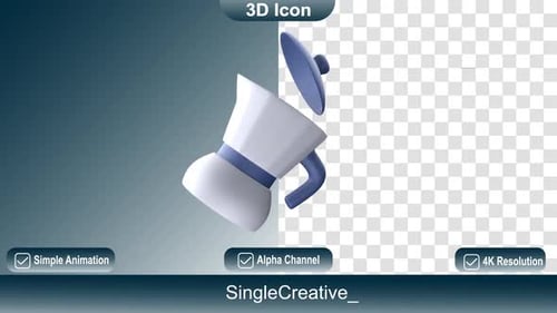 Animated 3D Coffee Moka Pot Icon