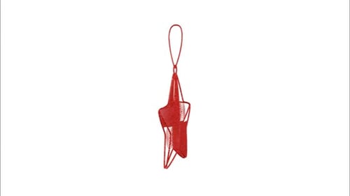 Spinning Red Christmas Star Ornament Animation