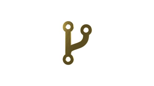 Code Fork 3D Golden Icon Alpha Loop