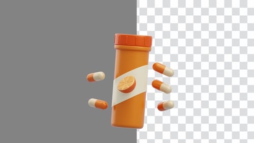 3D Animation of Vitamin C Health Benefits of an Essential Nutrient | Alpha Channel