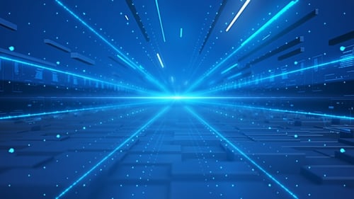 Futuristic Digital Tunnel Logo Reveal Intro