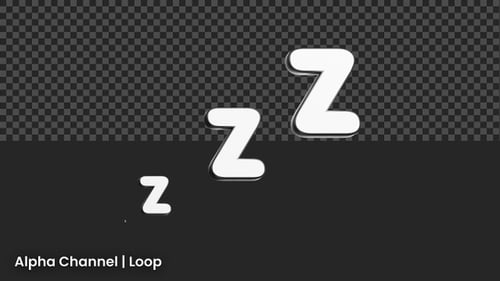 3D Sleeping ZZZ Animation | Alpha Loop