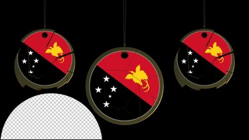 Geometric Circle Assembles to Reveal National Flag