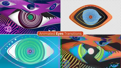 4 Animated Eyes Transitions on Alpha