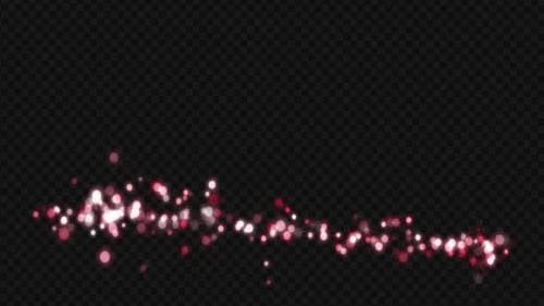 Glowing Red and Pink Particles Stream Animation