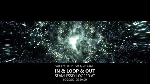 Widescreen Blue Galaxy Vortex Particles Background