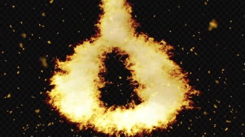 Fiery Portal Flame Ring with Sparks – Alpha Channel VFX 5