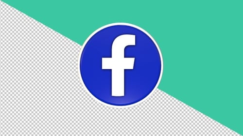 3D Animated Facebook Logo Spin