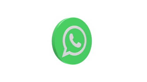 3D WhatsApp Logo Spinning Animation