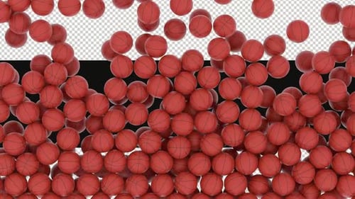 Falling Basketballs Dynamic Sports Transition