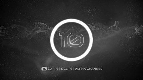 Countdown Timer Neon Circle Animation