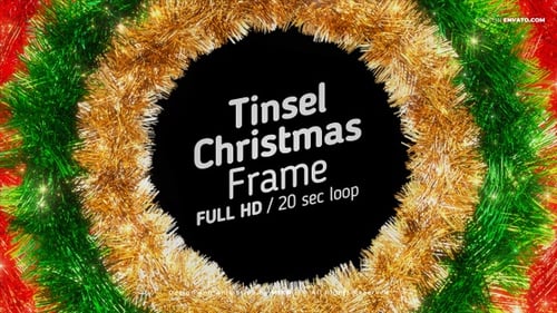Tinsel Christmas Frame