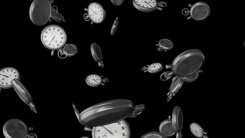 Animated 3D Stopwatches Falling Down