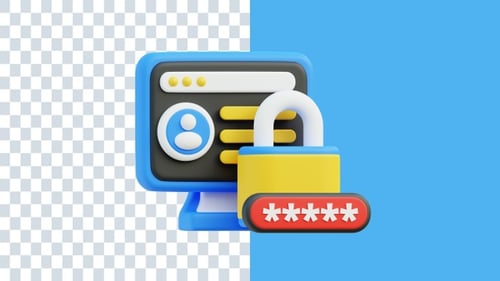 3D-Animationen mit Benutzerpasswörtern | Alpha Channel