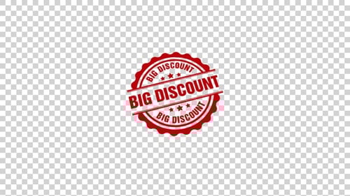 Red Big Discount Rubber Stamp Seal Reveal