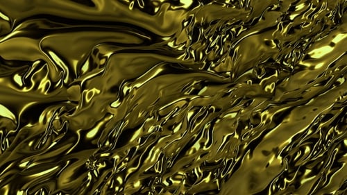 Wavy Liquid Gold and Smooth Fabric Transition Background
