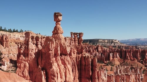 Beauty of Bryce Canyon National Park as the sunlight highlights unique rock structures.