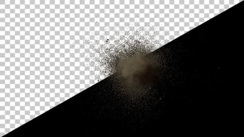 Ansicht der Bodenexplosion von oben