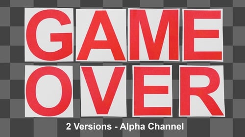 Game Over Text Reveal Animation with Crumpled Paper Effect