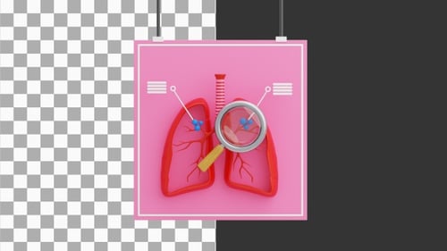 3D Lung Cancer Awareness | Alpha Channel