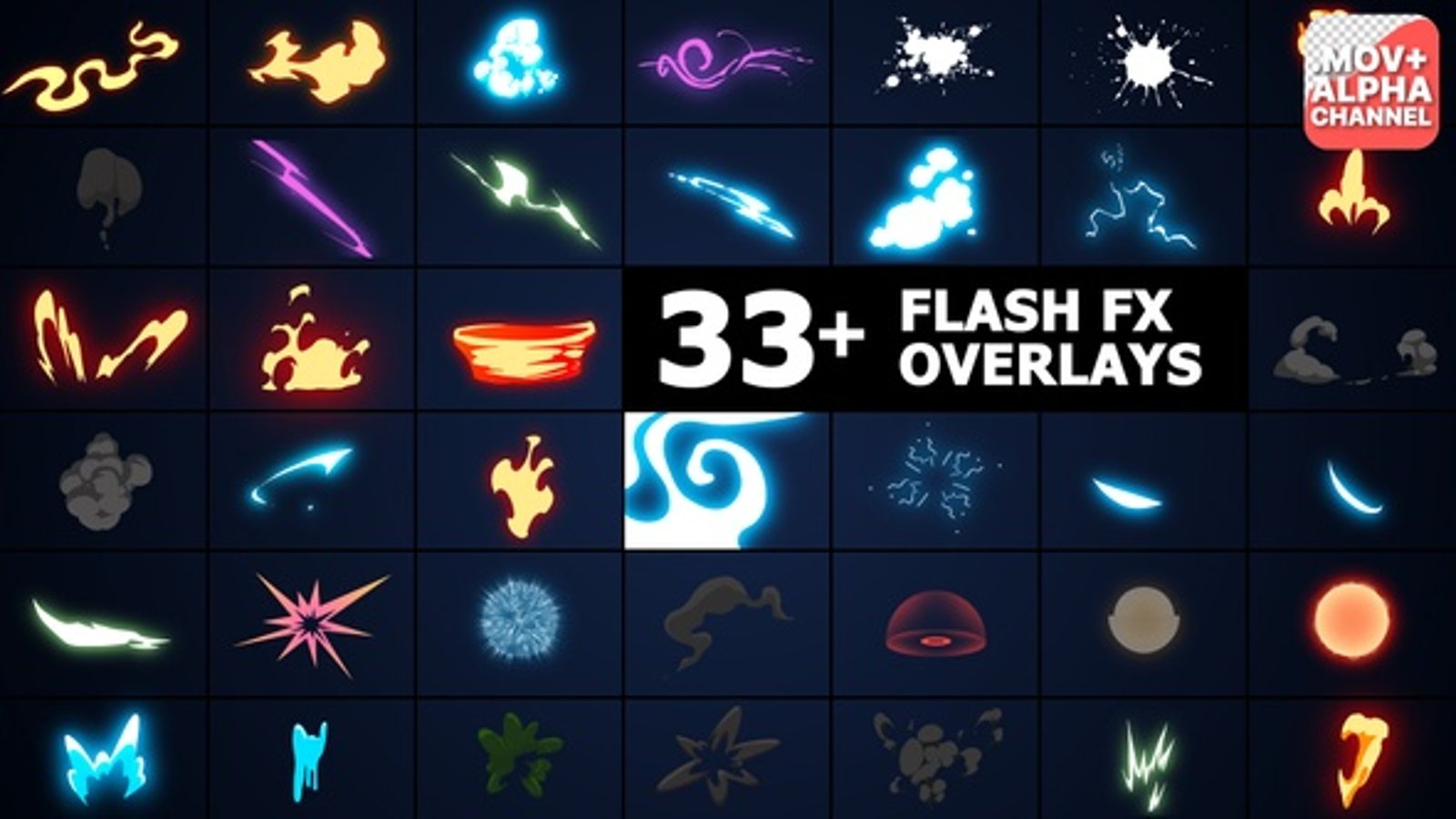 Dynamic 2D Cartoon Flash FX Elements, Overlays Motion Graphics ft. fx ...
